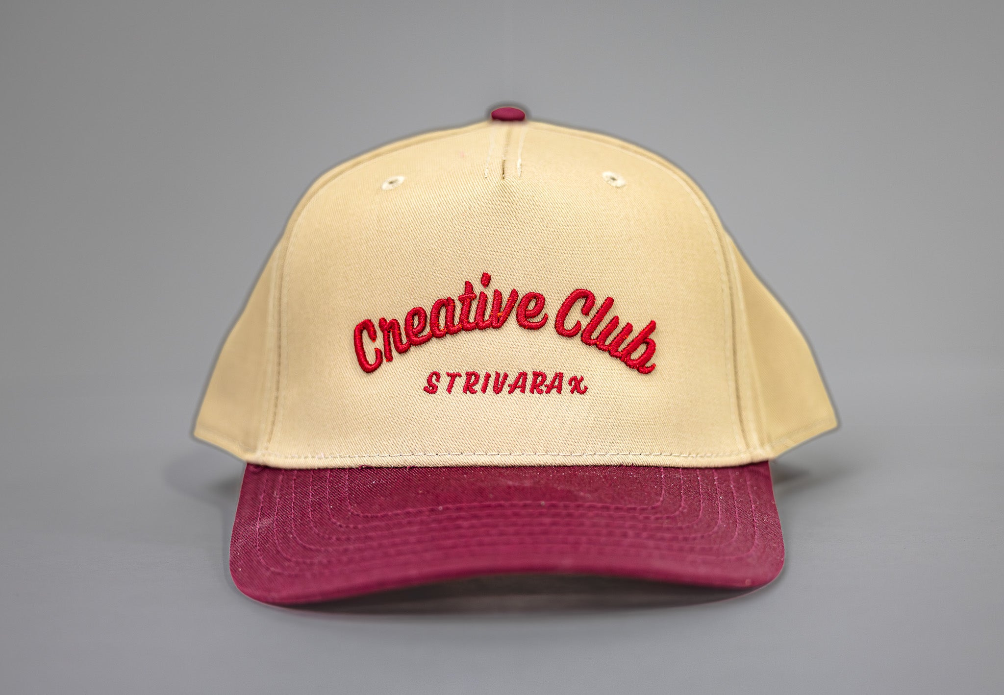 Creative Club Snapback | Maroon & Khaki